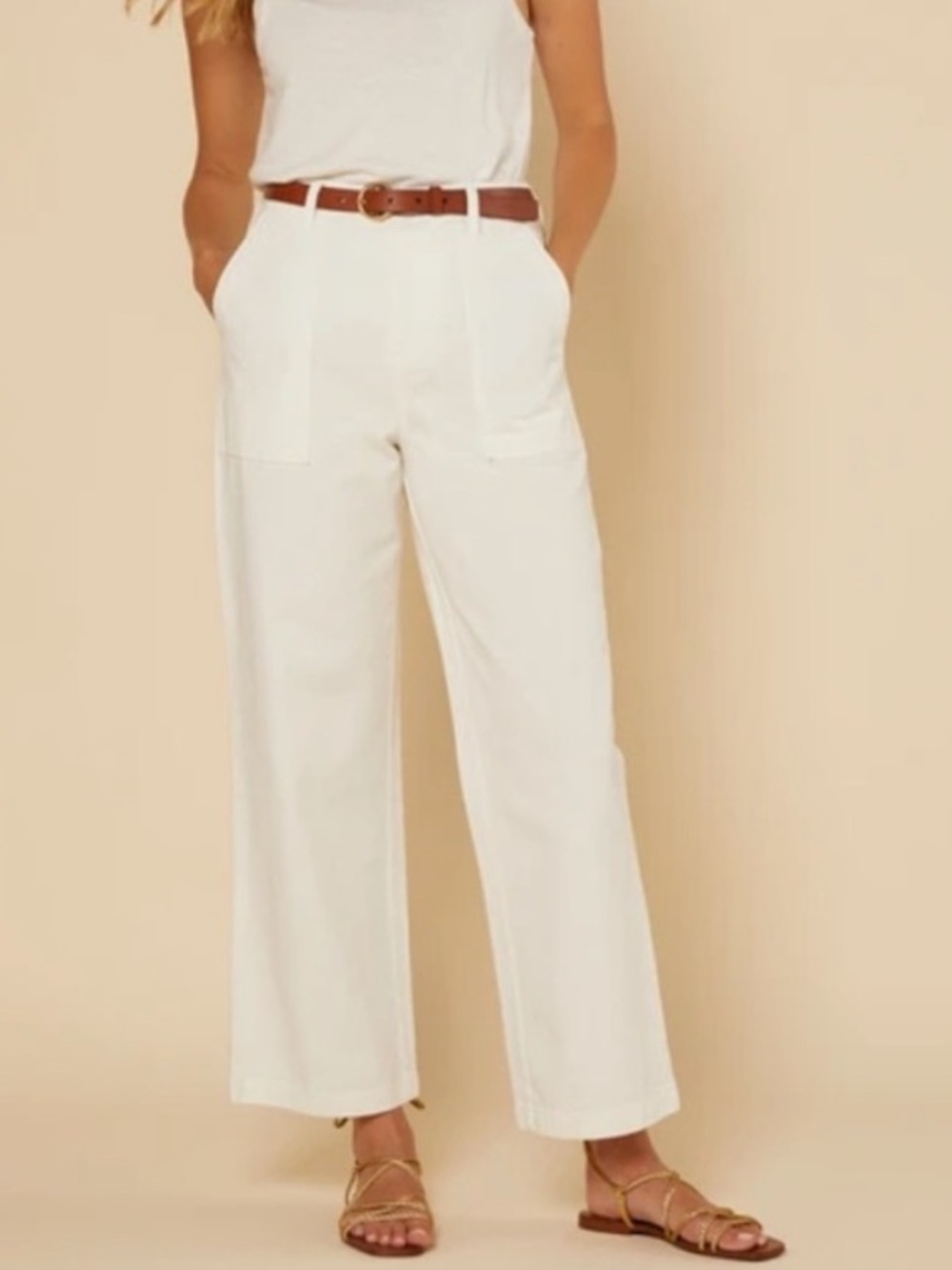 NWT Outerknown Denim Field Pant White Organic Cotton FLAW Sz 29